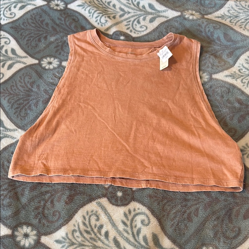 Unworn S, Aerie crop tank top, salmon color